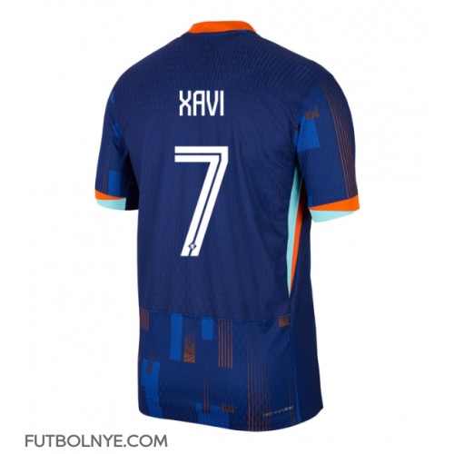 Camiseta Países Bajos Xavi Simons #7 Visitante Equipación Eurocopa 2024 manga corta